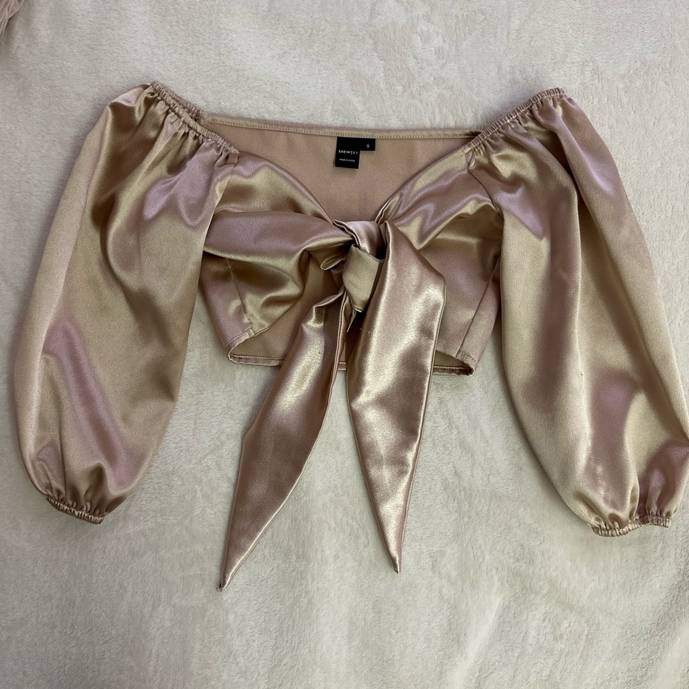 Off-Shoulder Top in Champagne